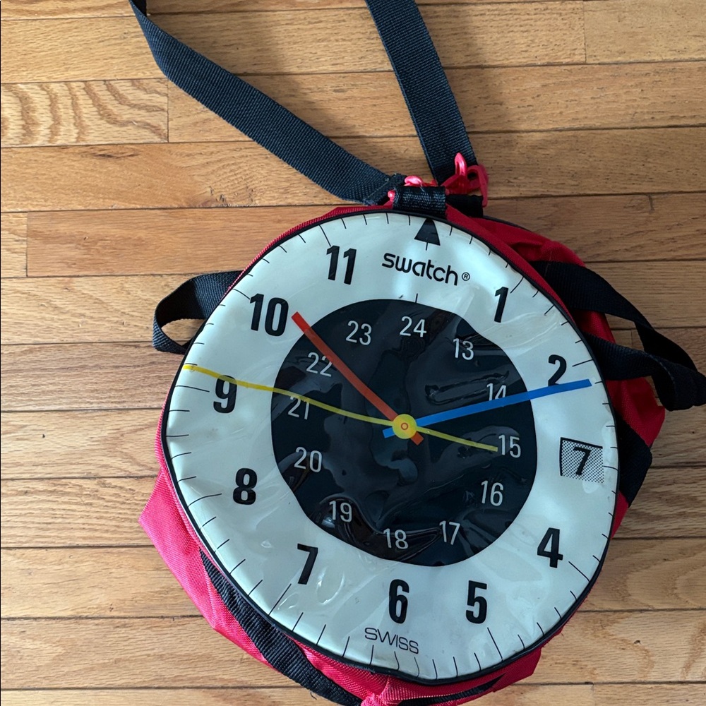 Vintage 90’s Swatch Watch Duffel Bag with Clock Face - Picture 8 of 8